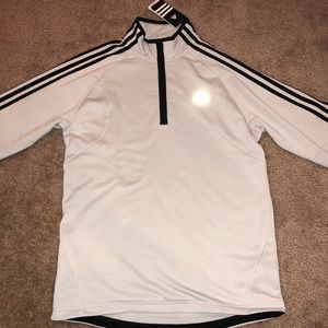 Adidas 3 stripe 1/4 zip performance jacket